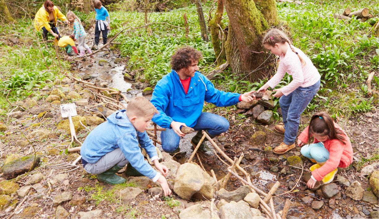 Create a mini-bridge for puddles